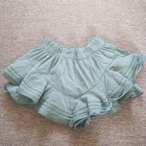 Aerie double ruffle skort olive green